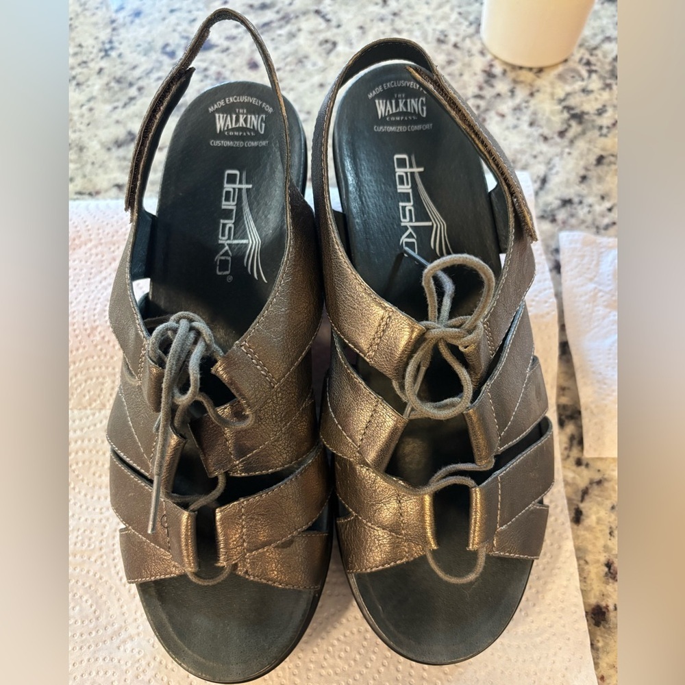 Women’s Dansko Janet sling back clog leather sandal sz 40 9.5 10 comfort ortho